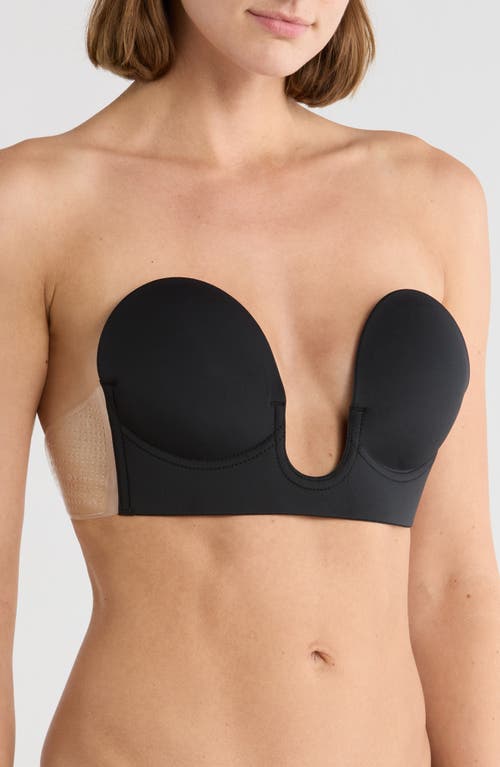 Nordstrom Rack Backless Strapless Adhesive Underwire Bra In Black