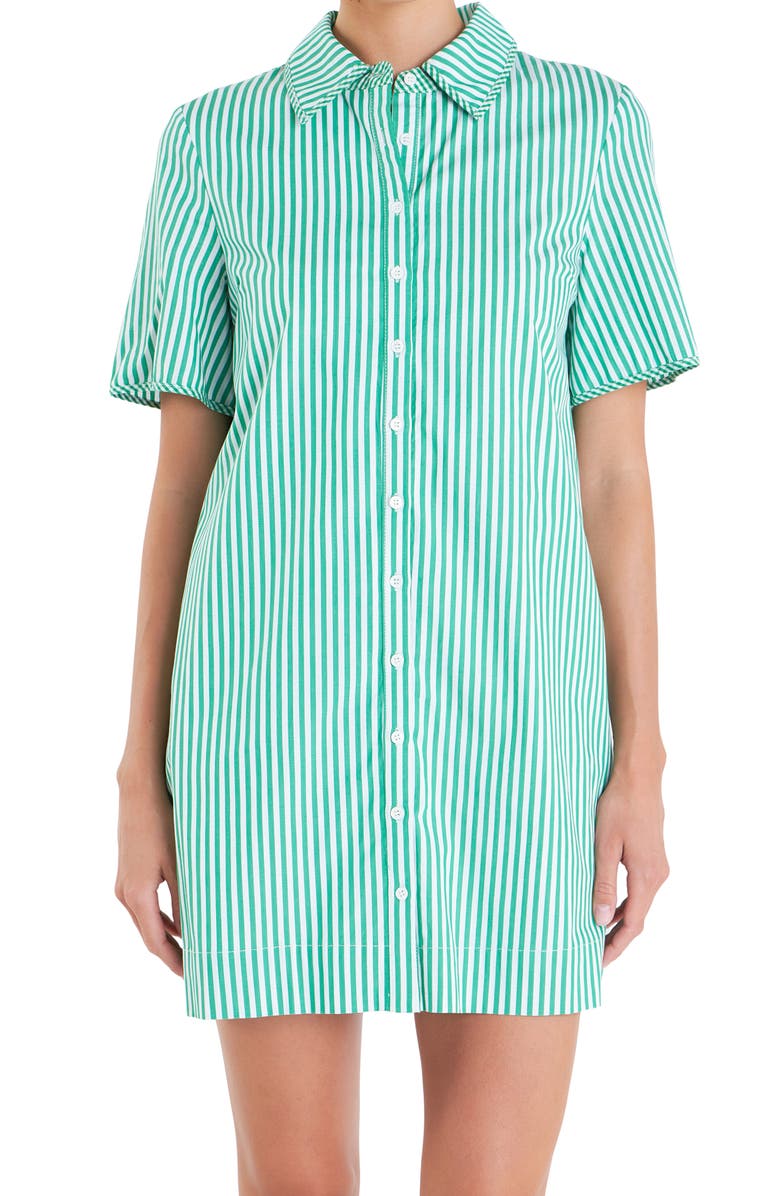 English Factory Stripe Shirtdress, Alternate, color, 