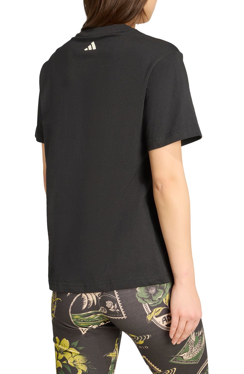 ADIDAS X FARM RIO x Farm Rio Birds Graphic T-Shirt, Alternate, color, Black