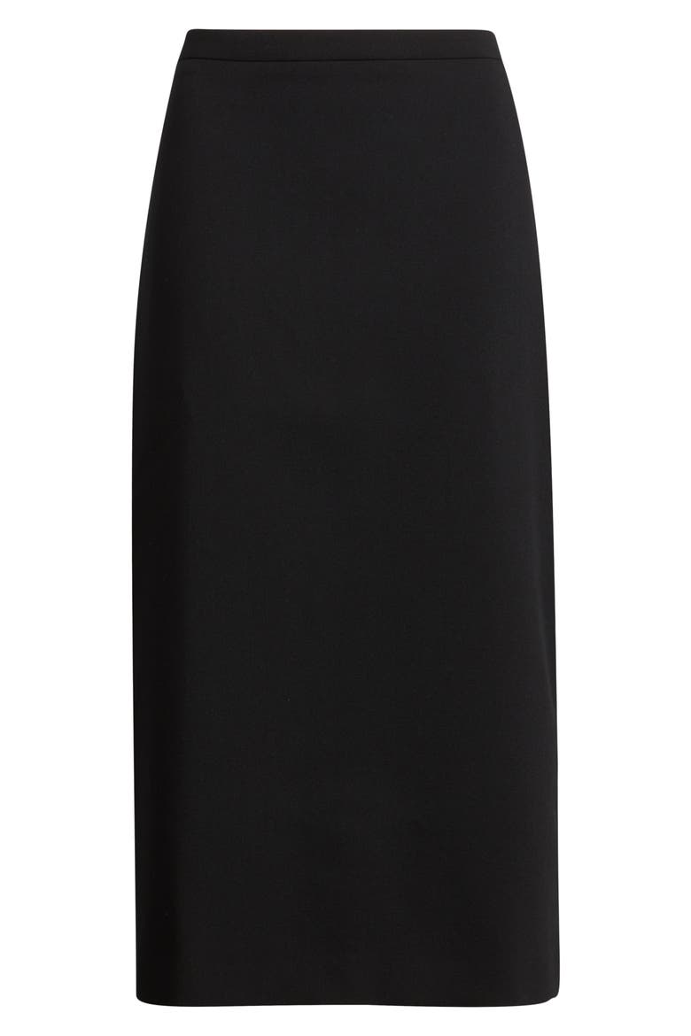 Suiting Column Midi Skirt, Alternate, color, BLACK