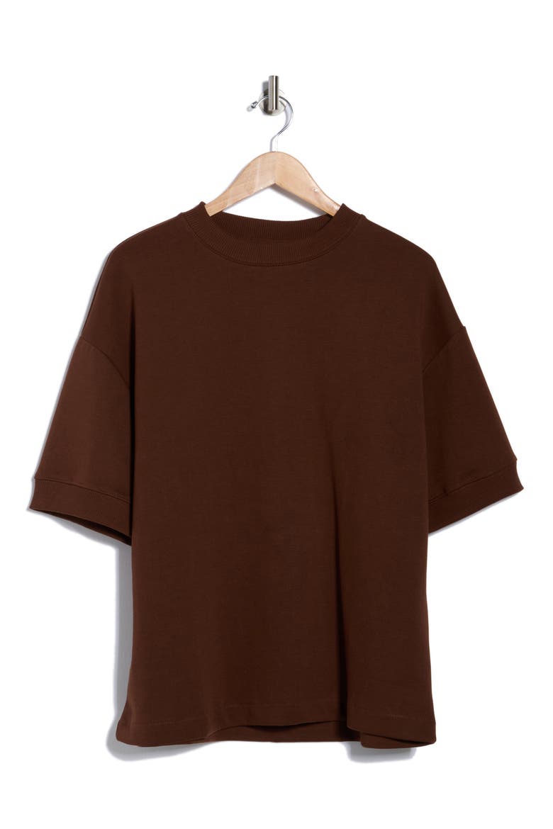 Heavyweight Knit T-Shirt, Alternate, color, BROWN