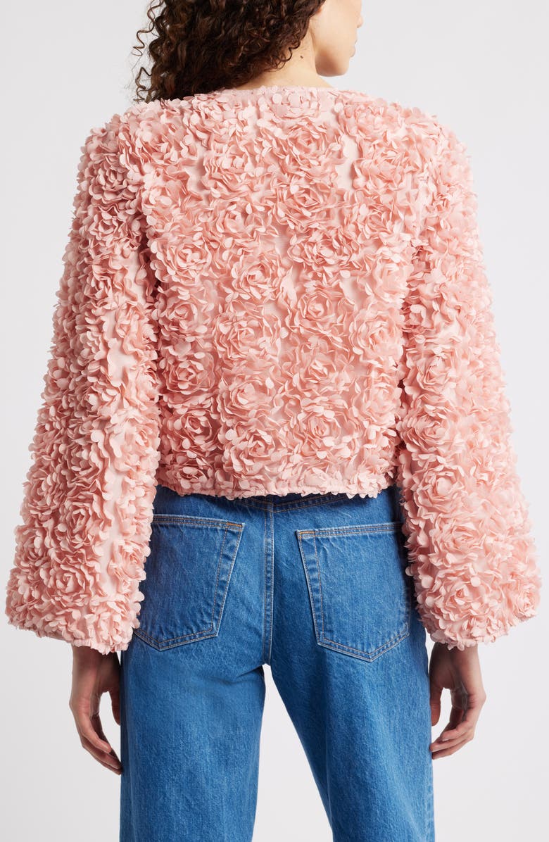 CIEBON Elliott Flower Embellished Crop Jacket, Alternate, color, 