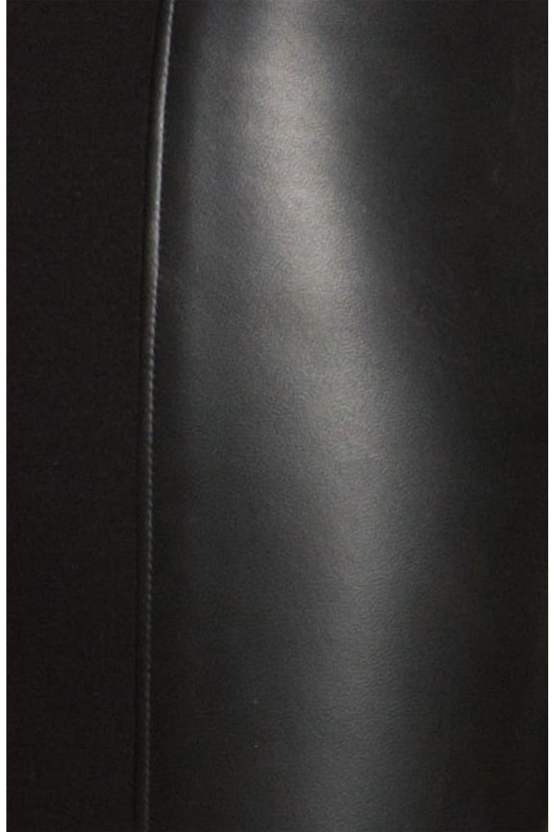 'Paloma' Leather Panel Leggings, Alternate, color, BLACK