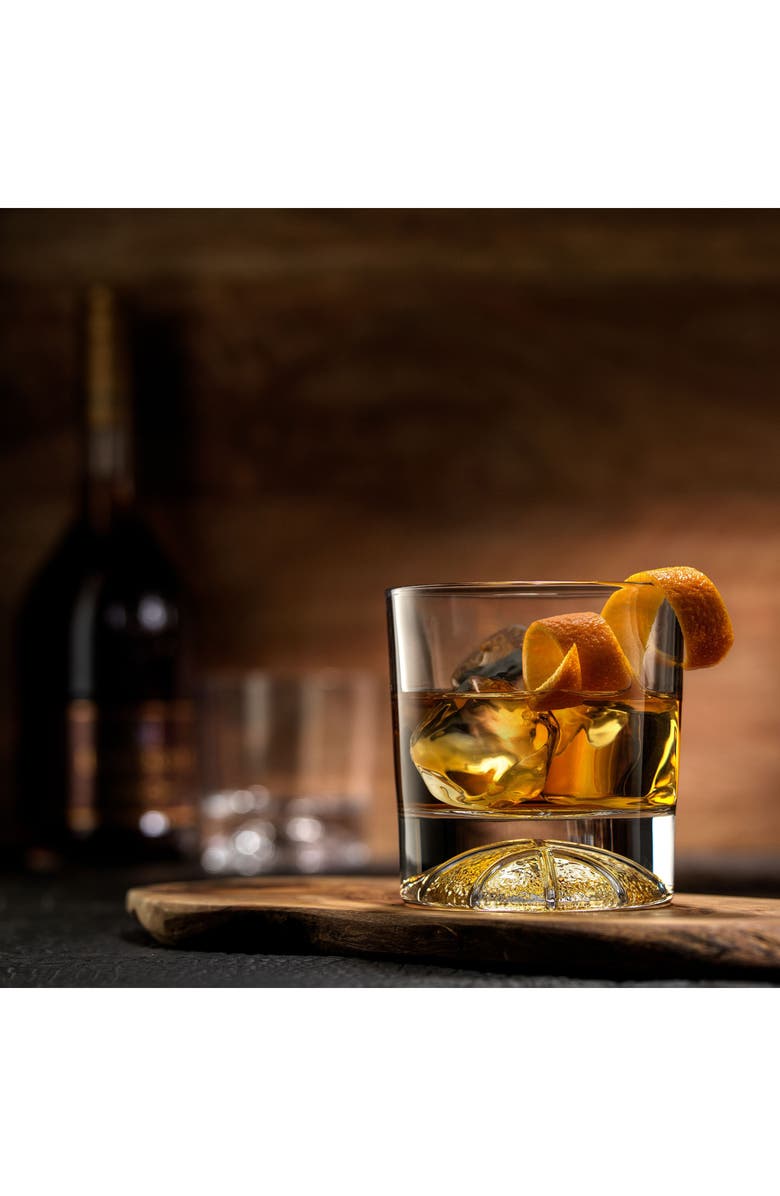 JoyJolt Swish Double Old Fashioned Tumbler - Set of 4, Alternate, color, Clear