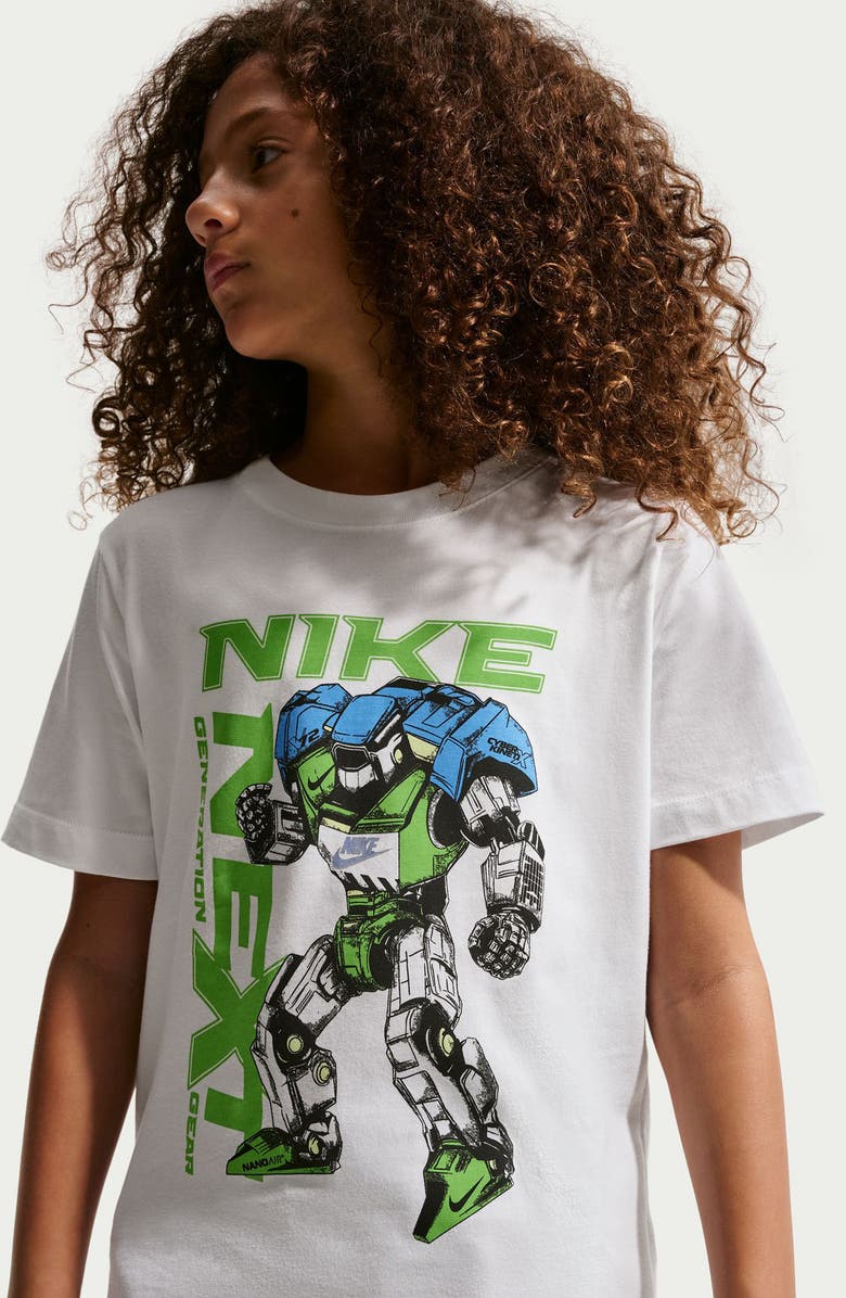 Nike Kids' Next Gear Cotton Graphic T-Shirt, Alternate, color, White