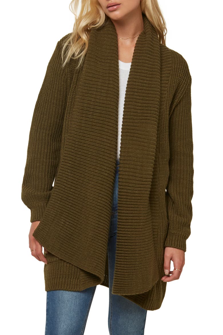Galley Shawl Collar Cardigan, Alternate, color, IVY GREEN