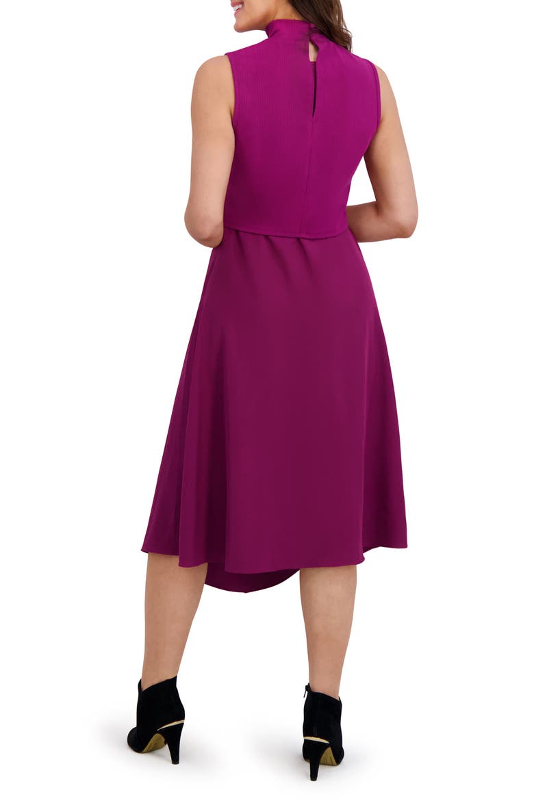 Knit Popover A-Line Dress, Alternate, color, PURPLE POT