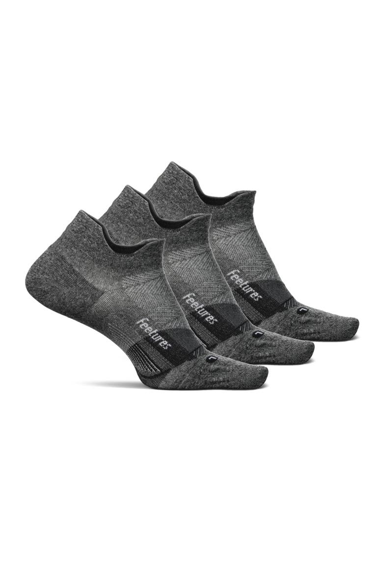 Elite Light Cushion No Show Tab Athletic Ankle Socks  Sport Sock with Targeted Compression, Main, color, Stone Grey