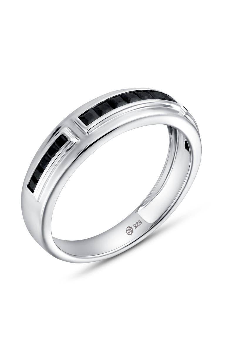 Rei 0.7CT Princess Cut Black Spinel Ring 925 Silver, Alternate, color, Sterling Silver