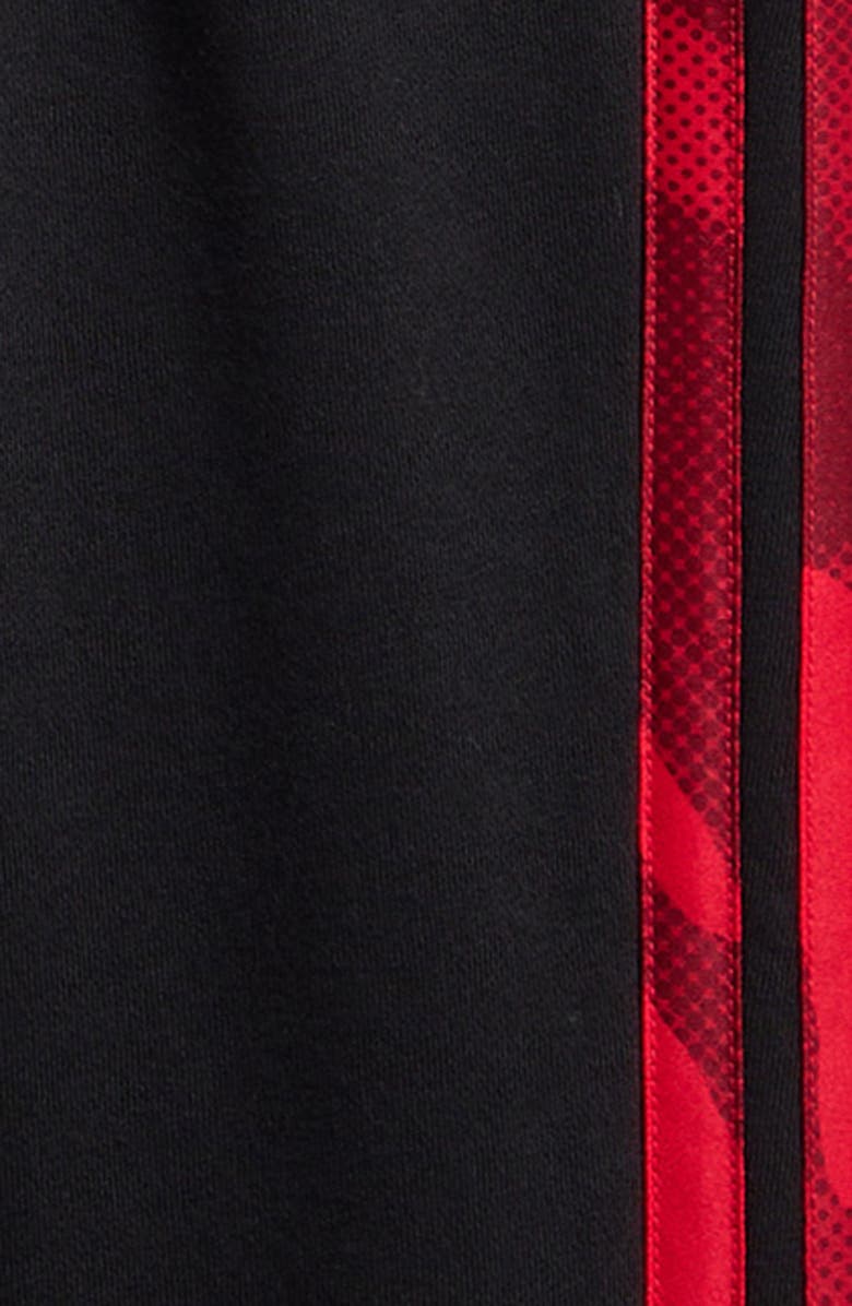 adidas Camo 3-Stripe Pullover Hoodie and Jogger Pants Set, Alternate, color, Black/ Red