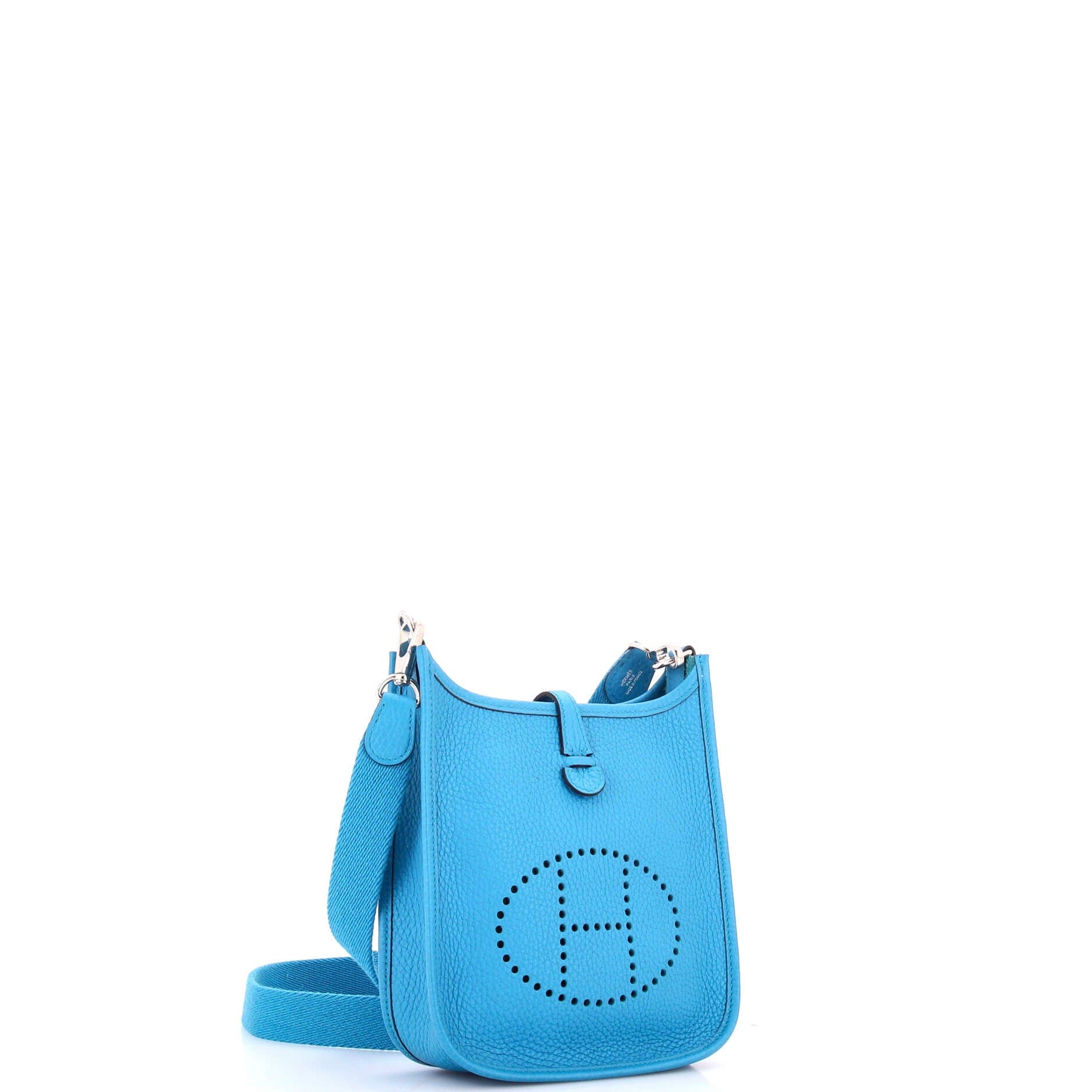 Pre-Owned Hermes Evelyne Bag Gen III Clemence TPM, Alternate, color, Bleu Hydra