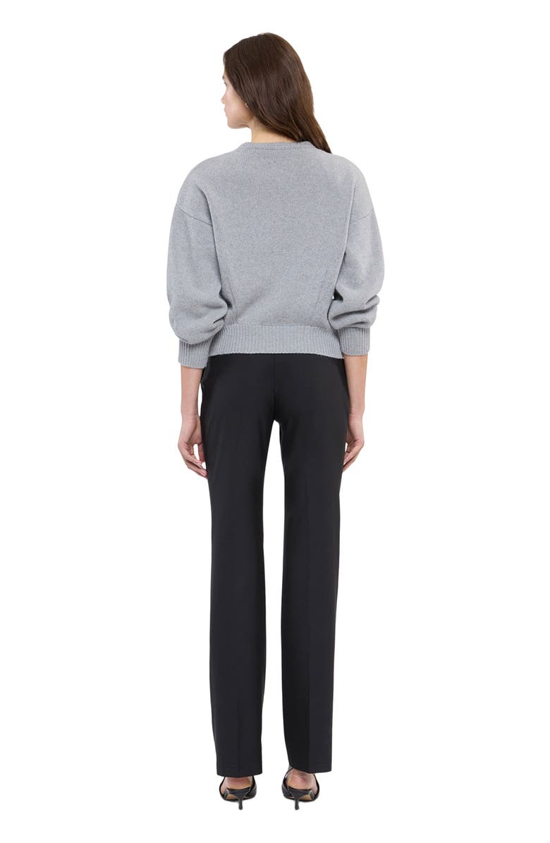 Another Tomorrow Cashmere Knit Sweatshirt, Alternate, color, Heather Grey