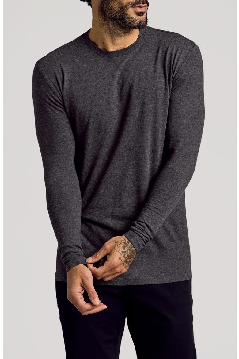 Tall Classic Long Sleeve T-Shirt, Main, color, CHARCOAL GREY