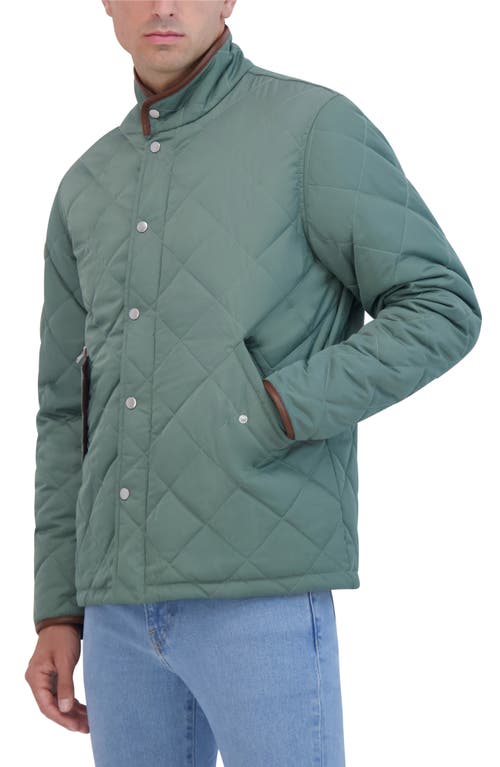 Robert Graham Water Repellent Quilted Jacket In Green