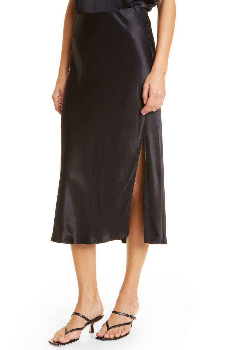Rails Maya Satin Side Slit Skirt, Alternate, color,