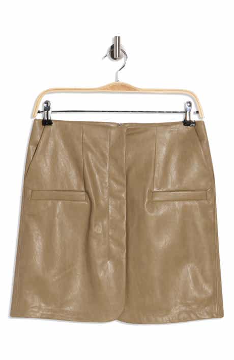 DKNY Faux Leather Skirt