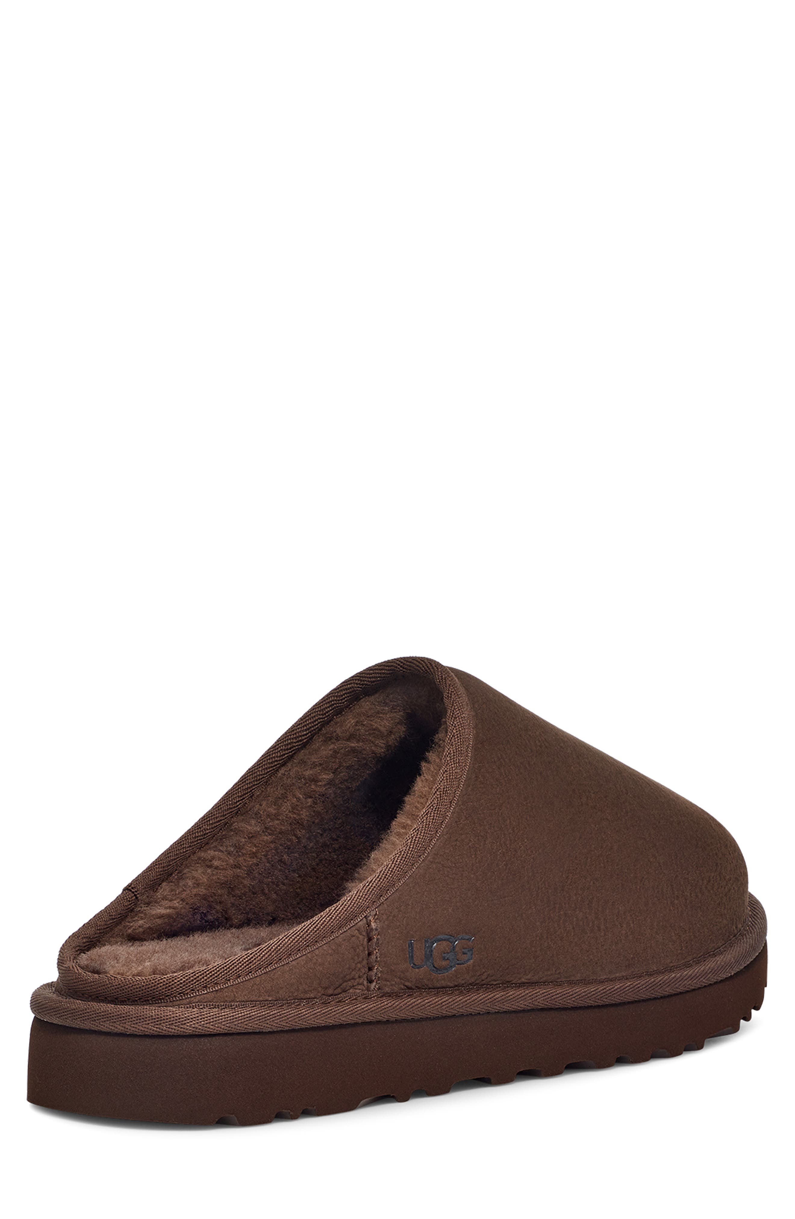 Classic Suede Slipper, Alternate, color, BURNT CEDAR