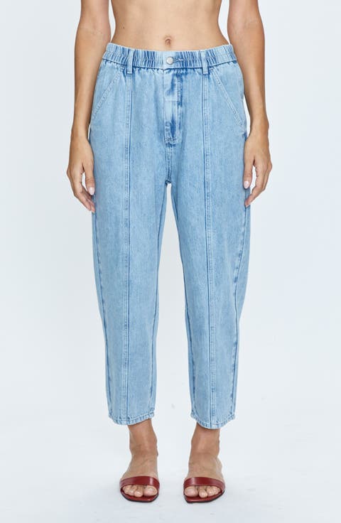Court Ankle Barrel Leg Jeans (Jardin)
