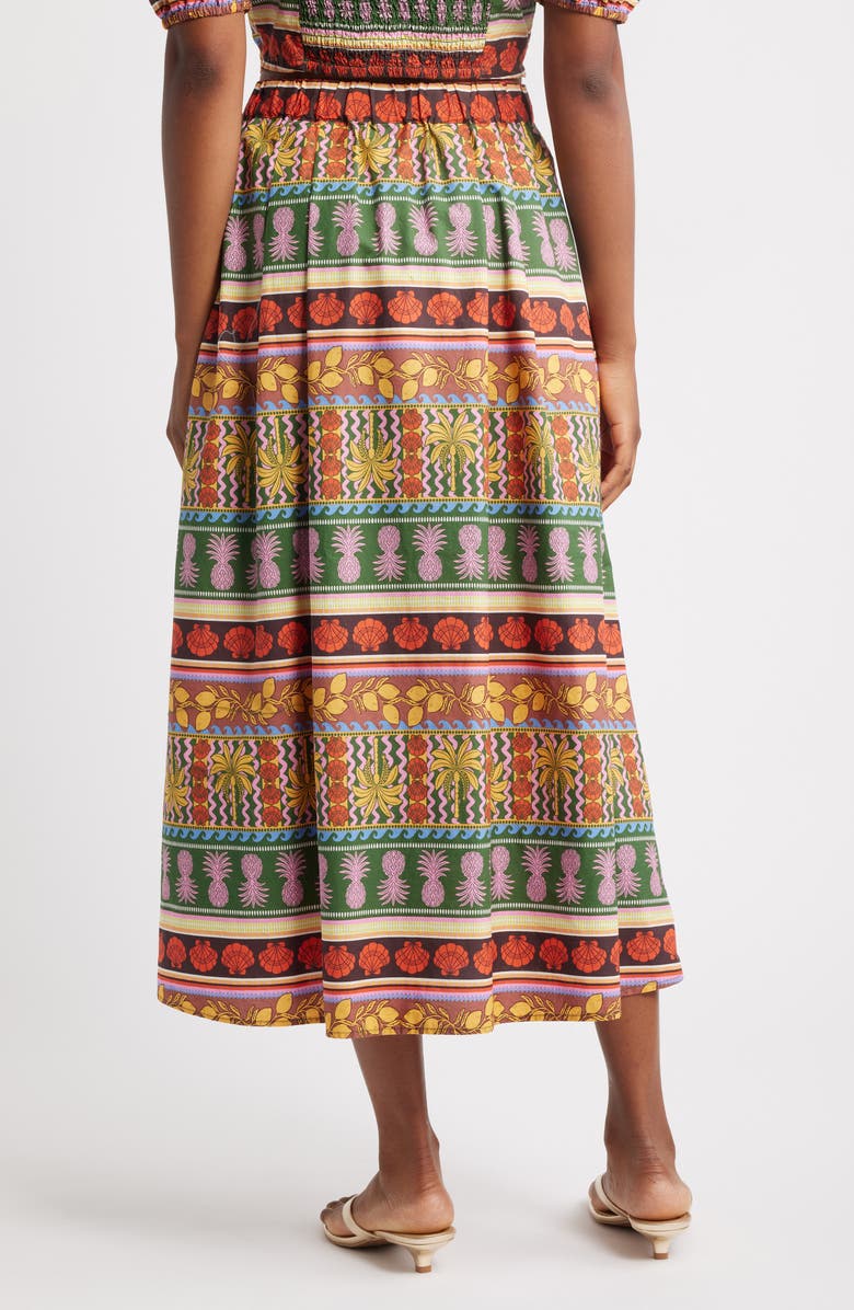 VERO MODA Truly Tropical Cotton Maxi Skirt, Alternate, color, Cloud Dancer Aop Tro