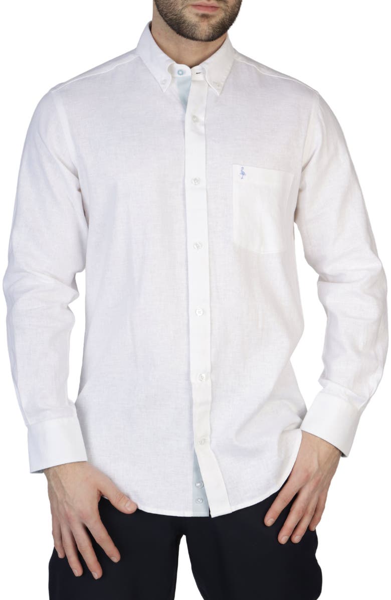 TailorByrd Linen Blend Shirt, Main, color,