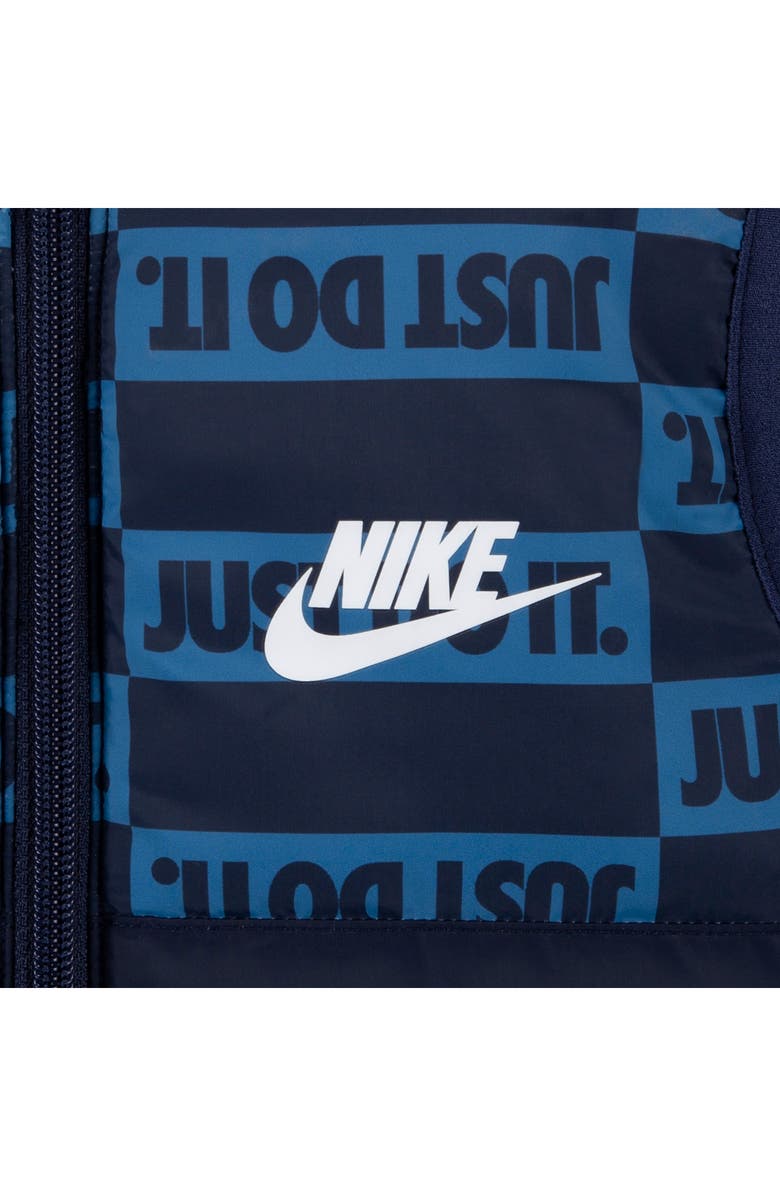 Nike Kids' Just Do It Puffer Vest, Graphic T-Shirt & Joggers Set, Alternate, color, Midnight Navy