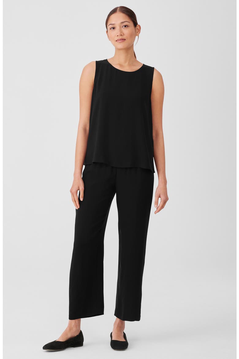 Long Jewel Neck Tank, Alternate, color, BLACK