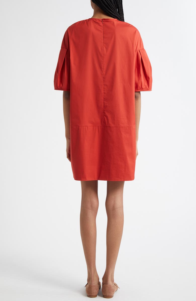 Max Mara Isotta Shirred Poplin Shift Dress, Main, color, 