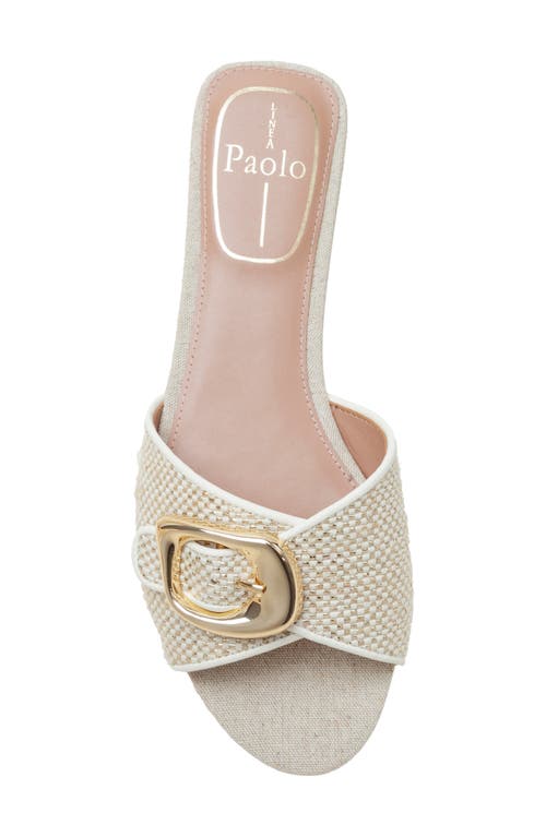 Shop Linea Paolo Leighton Slide Sandal In Natural/gold