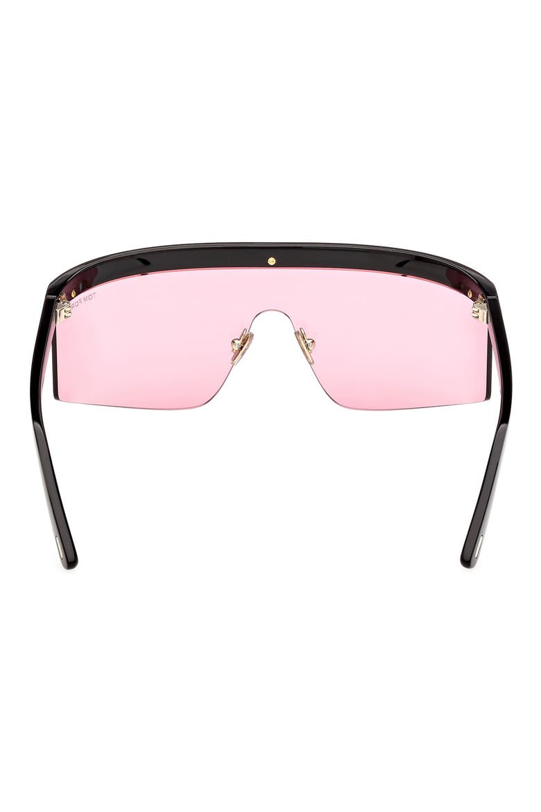West 02 Shield Sunglasses, Alternate, color, BLACK PALE GOLD T LOGO LIGHT