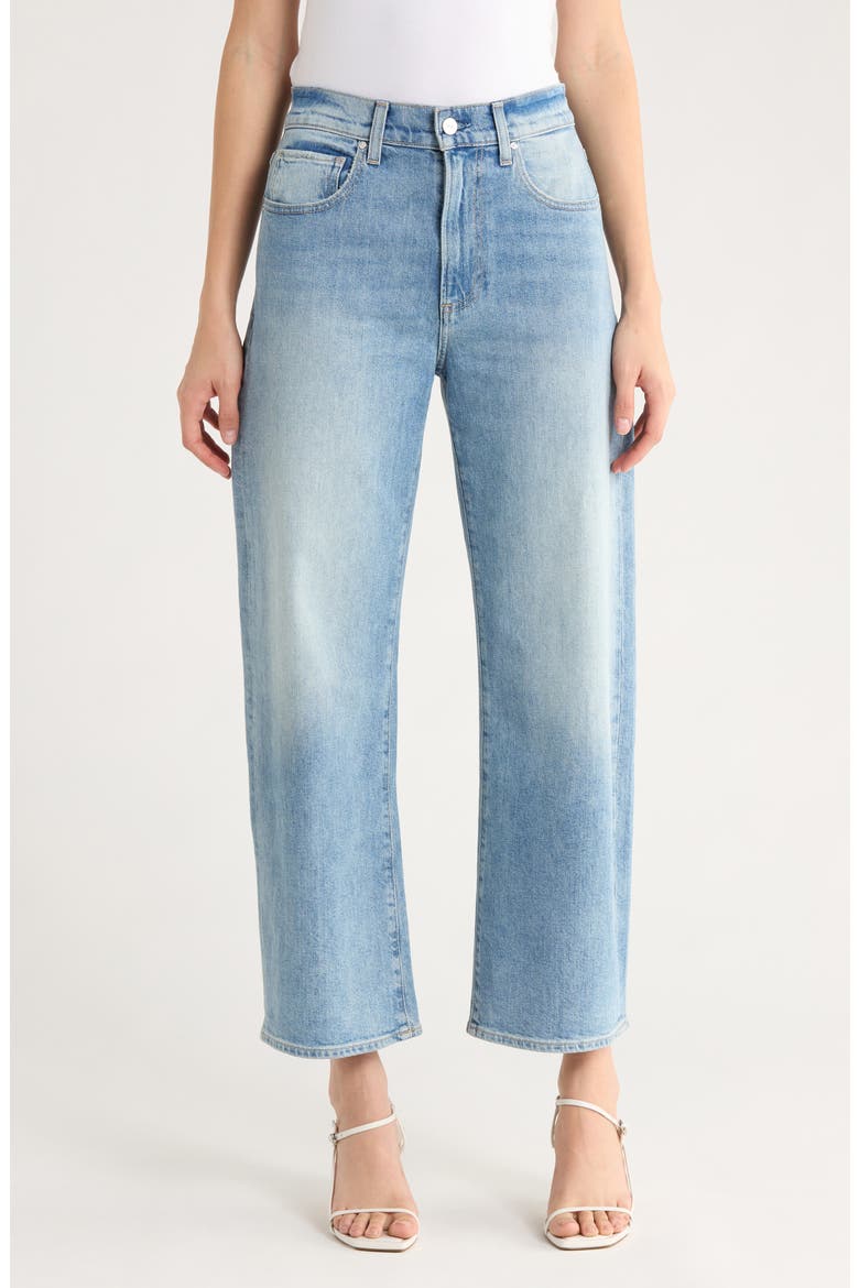 Arellia High Waist Ankle Barrel Jeans, Main, color, COSMIC
