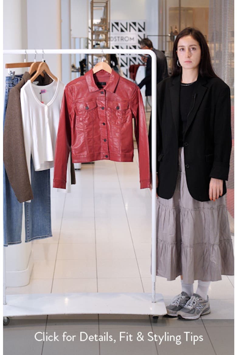 Julia Coated Crop Denim Trucker Jacket video