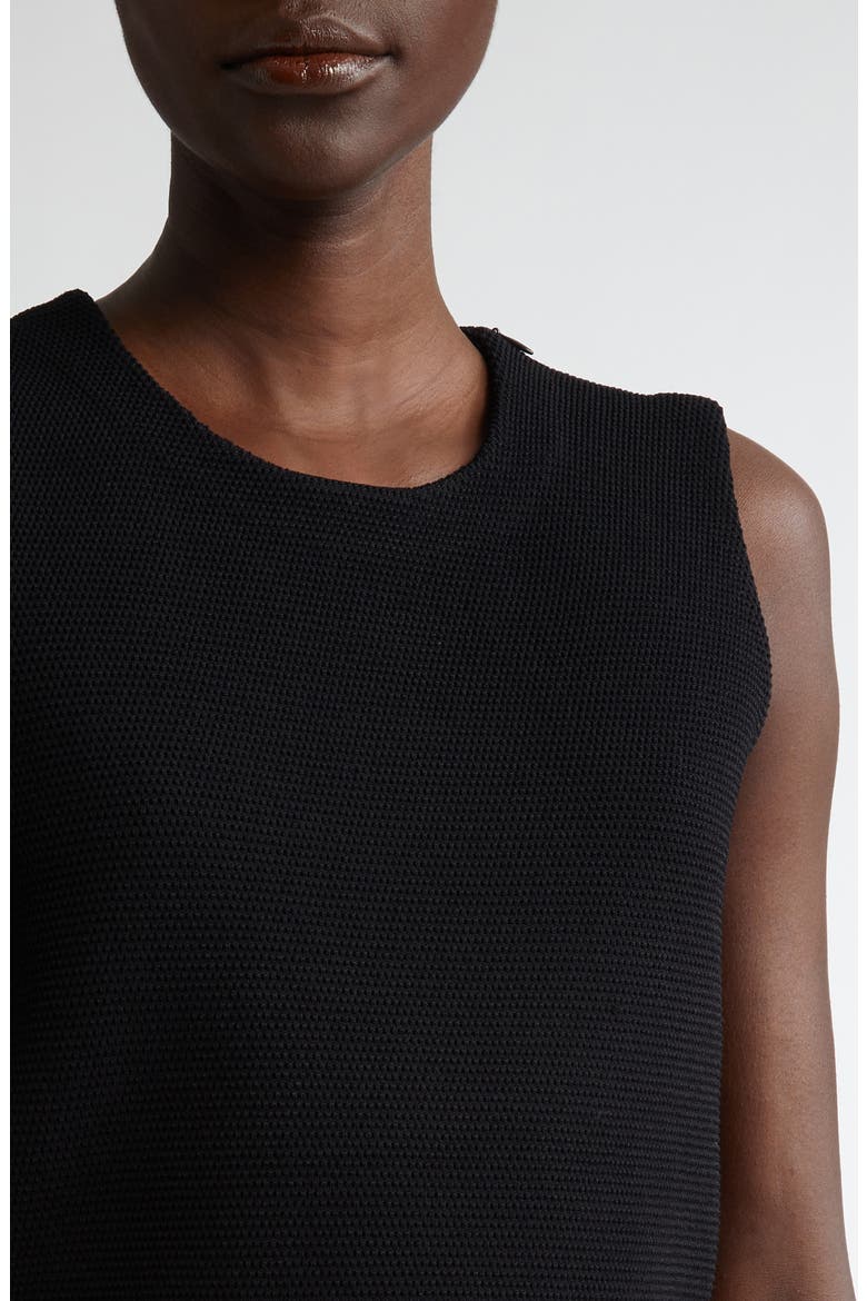 Piqué Knit Shell, Alternate, color, BLACK
