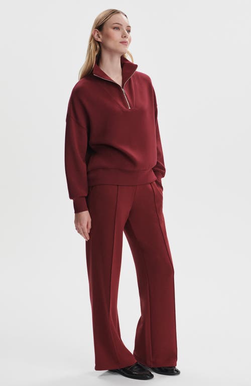 Varley Hawley Half-zip Sweatshirt In Burgundy