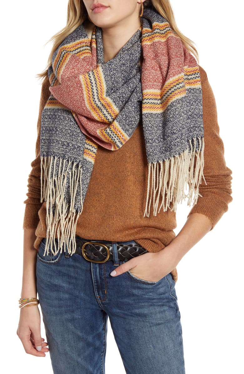 Treasure & Bond Stripe Blanket Wrap, Alternate, color, 