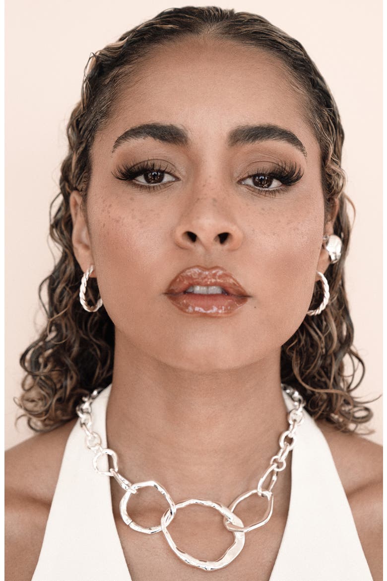 Twisted Hoop Earrings, Alternate, color, SILVER