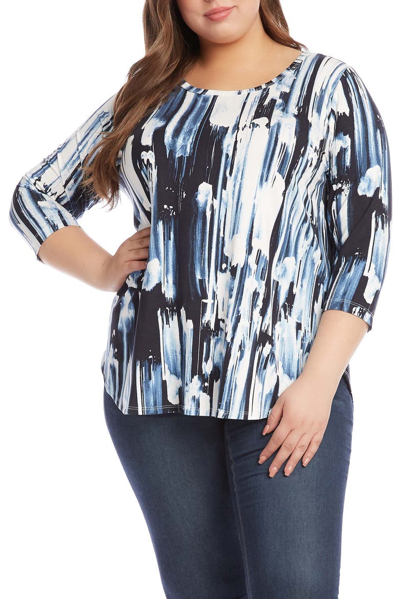 Shirttail Top, Main, color, BLUE