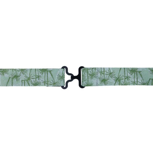 Trafalgar Nohea Palm Tree Linen Blend Novelty Bow Tie In Green