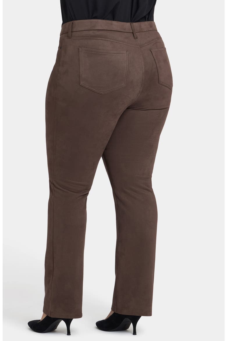 Marilyn High Waist Straight Leg Faux Suede Pants, Alternate, color, COFFEE BEAN