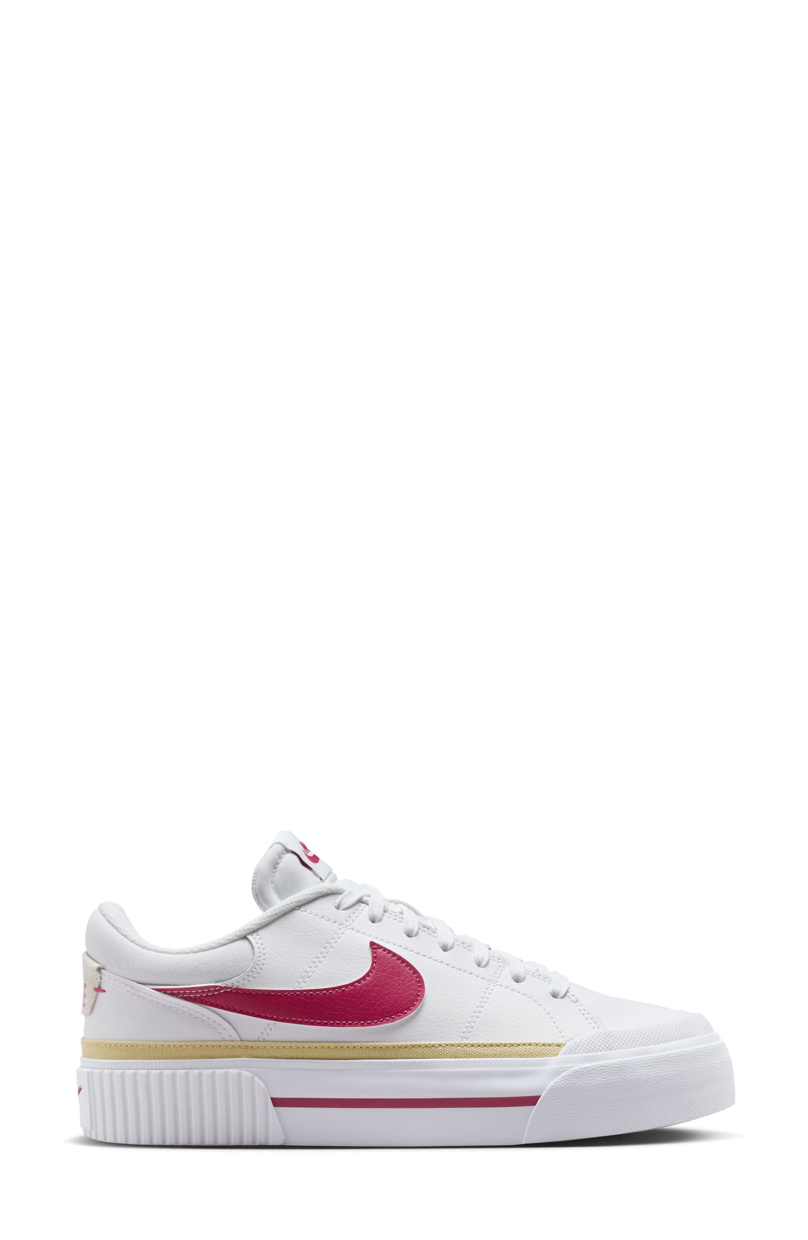 Court Legacy Lift Platform Sneaker, Alternate, color, WHITE/ SWEET BEET/ GOLD