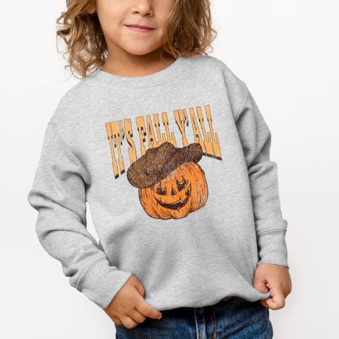 It's Fall Y'all Jack-O-Lantern Toddler Graphic Sweatshirt