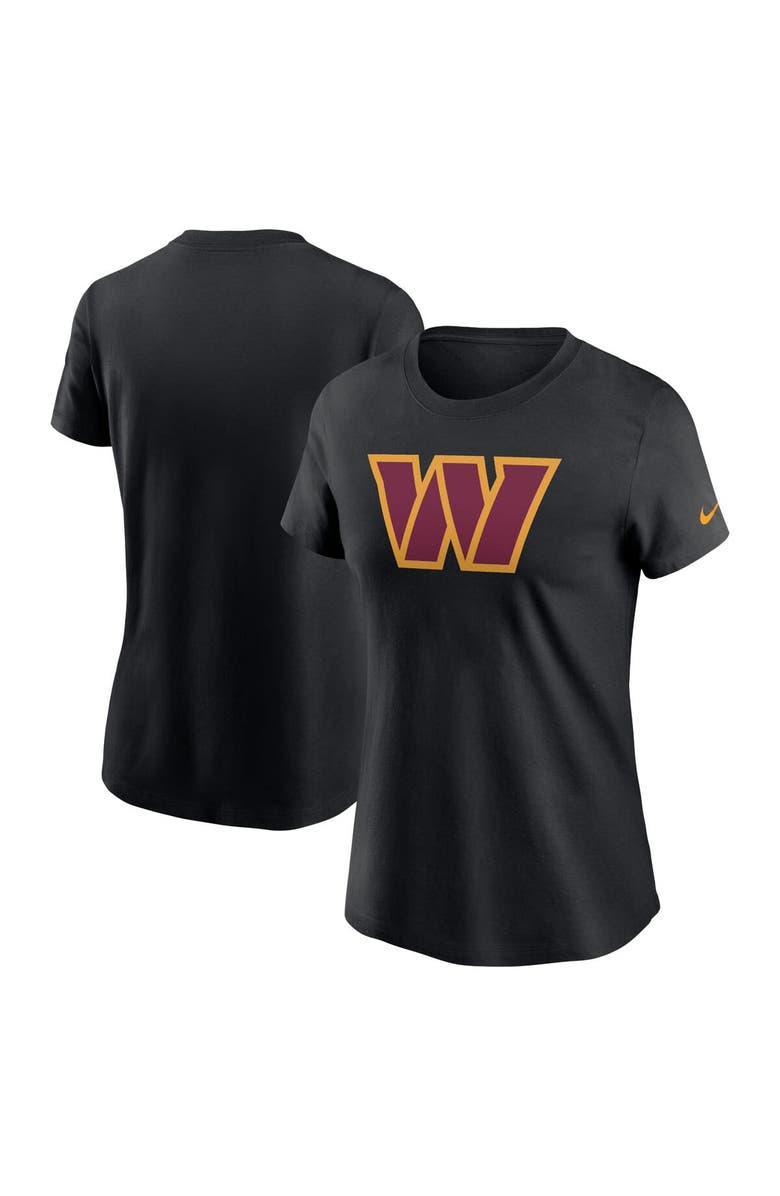 Nike Women's Nike Black Washington Commanders Logo Cotton Essential T-Shirt, Main, color, Black