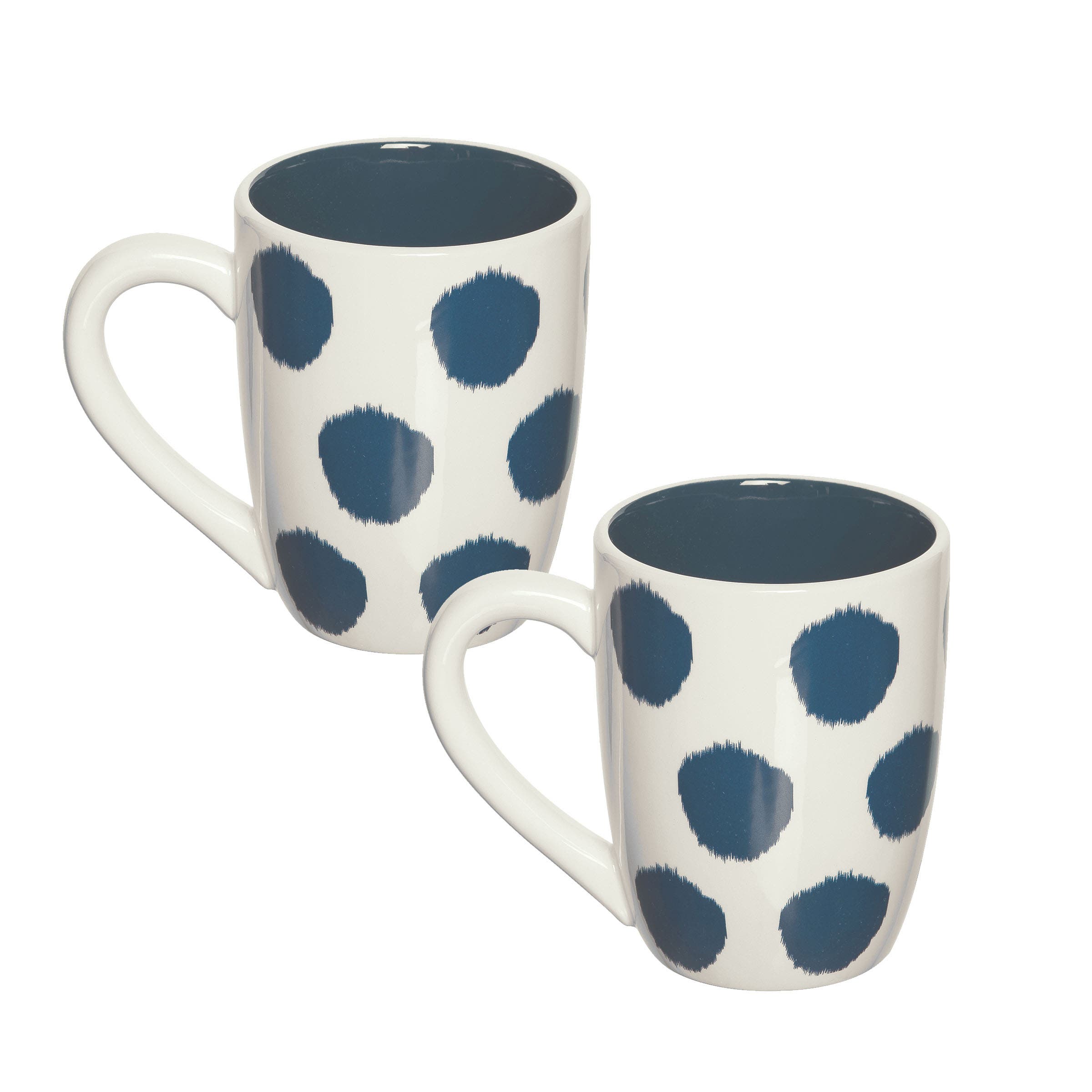 Carol & Frank Indigo Dot Mug Set Of 2 30 oz In Blue