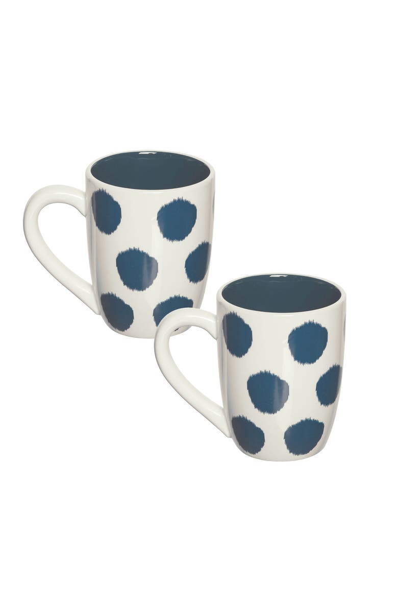 Indigo Dot Mug Set of 2 30 oz, Main, color, Blue
