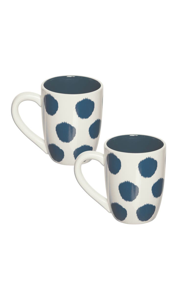 carol & frank Indigo Dot Mug Set of 2 30 oz, Main, color, Blue