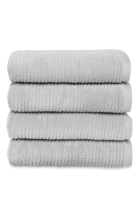 Ribbed Cotton & Modal 4-Pack Bath Towels