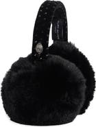 Kurt Geiger London Crystal Embellished Faux Fur Earmuffs