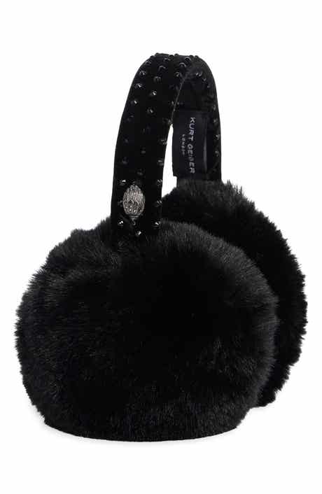 Crystal Embellished Faux Fur Earmuffs