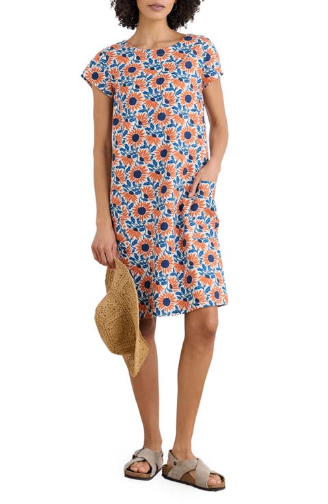 River Cove Print Organic Cotton Shift