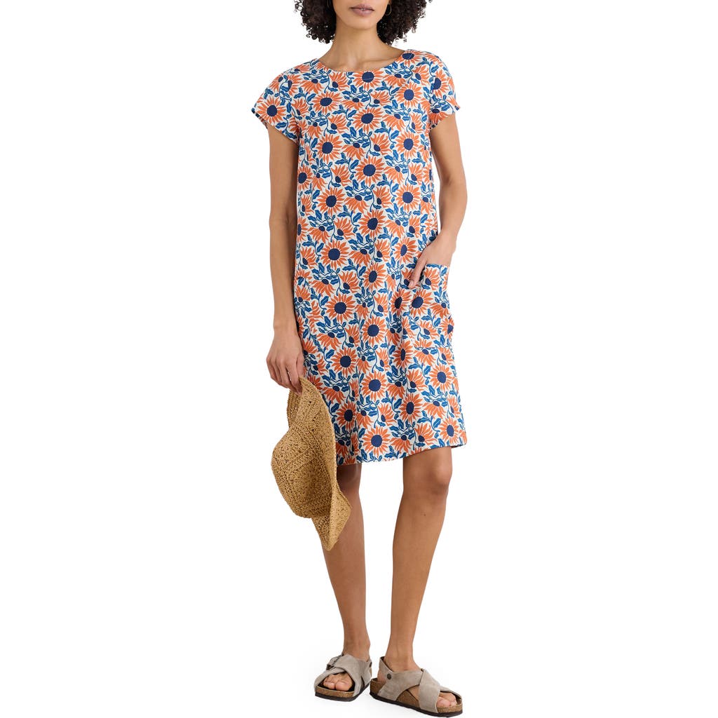 Seasalt Cornwall River Cove Print Organic Cotton Shift In Pink
