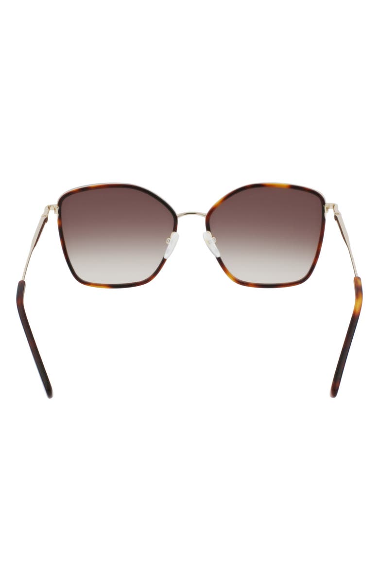 Longchamp Roseau 59mm Gradient Butterfly Sunglasses, Alternate, color, 